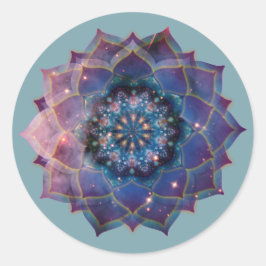 Boho Nebula Mandala、神秘的 ラウンドシール