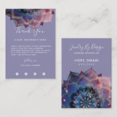 Boho Nebula Mandala、神秘的 名刺 (正面/裏面)