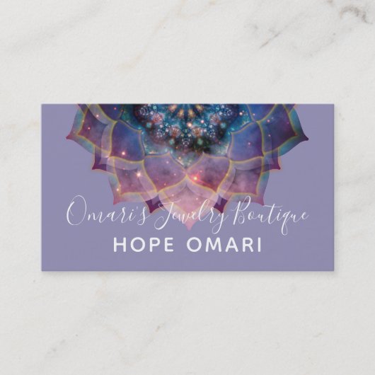 Boho Nebula Mandala、神秘的 名刺 (正面)