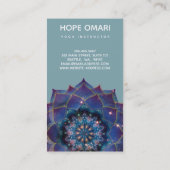 Boho Nebula Mandala、神秘的 名刺 (裏面)