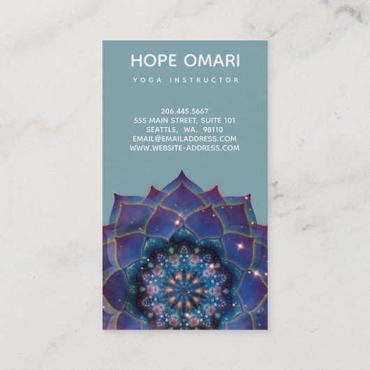 Boho Nebula Mandala、神秘的 名刺 (裏面)