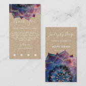 Boho Nebula Mandala、神秘的 名刺 (正面/裏面)