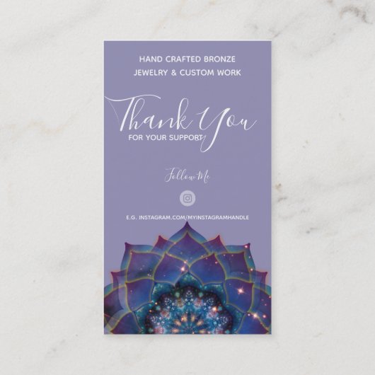 Boho Nebula Mandala、神秘的 名刺 (裏面)