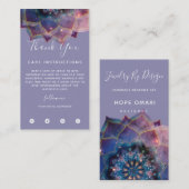 Boho Nebula Mandala、神秘的 名刺 (正面/裏面)