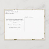 Boho Neutalsクリスマスベリー写真クリスマス シーズンポストカード (裏面)