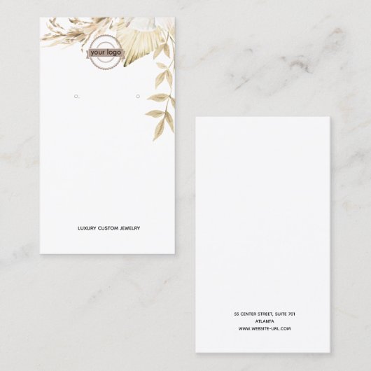 BOHO NEUTRALロゴイヤリングディスプレイ 名刺 (正面/裏面)