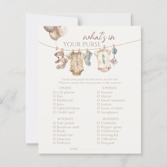 Boho Neutral赤ちゃん服あなたの財布のゲームの何 (正面)