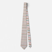 Boho Neutral Colored Stripes Necktie ネクタイ (正面)