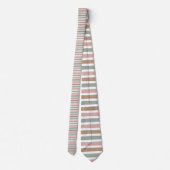 Boho Neutral Colored Stripes Necktie ネクタイ (裏面)