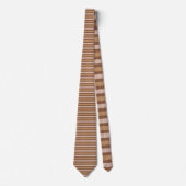 Boho Neutral Colored Stripes Necktie ネクタイ (正面)