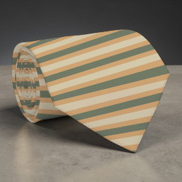 Boho Neutral Colored Stripes Necktie ネクタイ