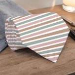 Boho Neutral Colored Stripes Necktie ネクタイ<br><div class="desc">This stylish necktie features a contemporary boho design with a palette of neutral colors. The subtle striped pattern adds a touch of sophistication and versatility to any outfit. Perfect for adding a unique flair to your look,  this tie is an excellent choice for both casual and formal occasions.</div>