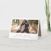 Boho Neutral Earthy Floral Taupe QR Code Wedding 招待状 (正面)