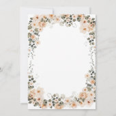 Boho Neutral Floral First Holy Communion Invitatio 招待状 (裏面)