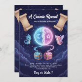 Boho Neutral Gender Reveal Invitation 招待状 (正面/裏面)