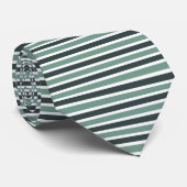 Boho Neutral Greens Colored Stripes Necktie ネクタイ (ロール)