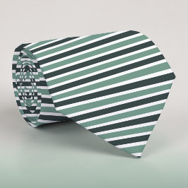 Boho Neutral Greens Colored Stripes Necktie ネクタイ