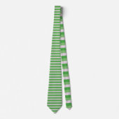 Boho Neutral Greens Colored Stripes Necktie ネクタイ (正面)