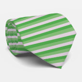 Boho Neutral Greens Colored Stripes Necktie ネクタイ (ロール)