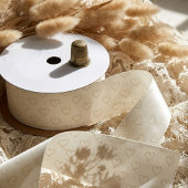 Boho Neutral Heart サテンリボン