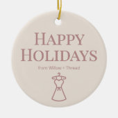 Boho Neutral Logo Ornament for Boutiques セラミックオーナメント (正面)