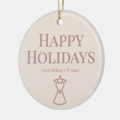 Boho Neutral Logo Ornament for Boutiques セラミックオーナメント (左)