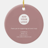 Boho Neutral Logo Ornament for Boutiques セラミックオーナメント (裏面)