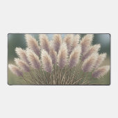 Boho Neutral Pampas Grass Illustration デスクマット (正面)