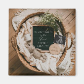 Boho Neutral Pregnancy Announcement keepsake  マグネット (正面)