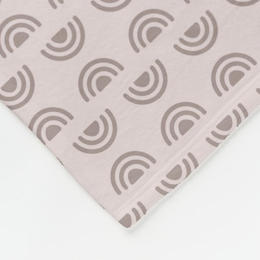 Boho Neutral Rainbow Fleece Blanket フリースブランケット (角)