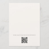 Boho Neutral Watercolor QR Code Bridal Shower 招待状 (裏面)