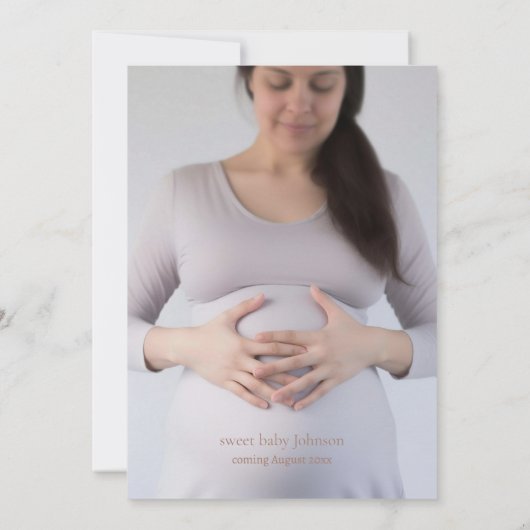 Boho Neutral Wildflower Baby Shower Invitation 招待状 (裏面)