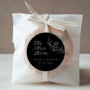 Boho Nightリハーサル前ディナーブラック結婚ズ ラウンドシール