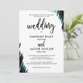 Boho Nights Black and White 結婚's 招待状 (スタンド正面)