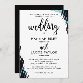 Boho Nights Black and White 結婚's 招待状