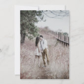 Boho Nights Black with Feather Photo 結婚's 招待状 (裏面)