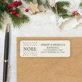 Boho Noel Rustic Farmhouse Simple Christmas  ラベル