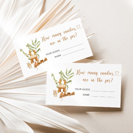 Boho nursery how many sweets enclosure card エンクロージャーカード