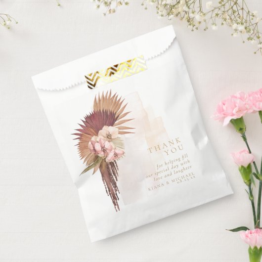 Boho Oasisの結婚フローラありがとうID959 フェイバーバッグ (封をした状態)
