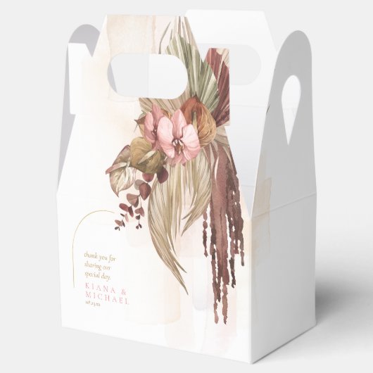 Boho Oasisの結婚フローラありがとうID959 フェイバーボックス (オープン)