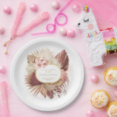 Boho Oasisの結婚フローラありがとうV2 ID959 ペーパープレート (パーティー)