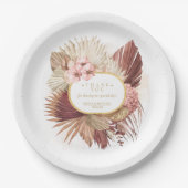Boho Oasisの結婚フローラありがとうV2 ID959 ペーパープレート (正面)