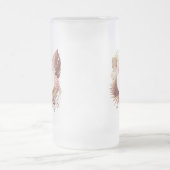 Boho Oasisの結婚フローラフレームID959 フロストグラスビールジョッキ (中央)