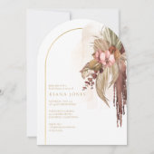 Boho Oasisの結婚フローラブライダルシャワーアーチID959 招待状 (正面)