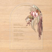 Boho Oasisの結婚フローラブライダルシャワーID959 アクリル招待状 (正面)