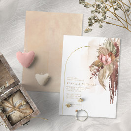 Boho Oasisの結婚フローラリハーサルディナーID959 招待状