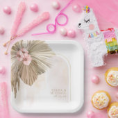 Boho Oasisフローラ結婚Arch's ID959 ペーパープレート (パーティー)