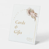 Boho OasisブーケアーチカードギフトホワイトID959 台座サイン (正面)