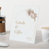 Boho OasisブーケアーチカードギフトホワイトID959 台座サイン (インサイチュ)