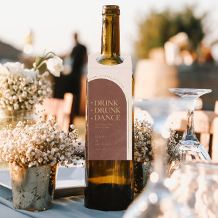 Boho Oasis結婚のドリンク飲ダンスID959 ボトルネックタグ